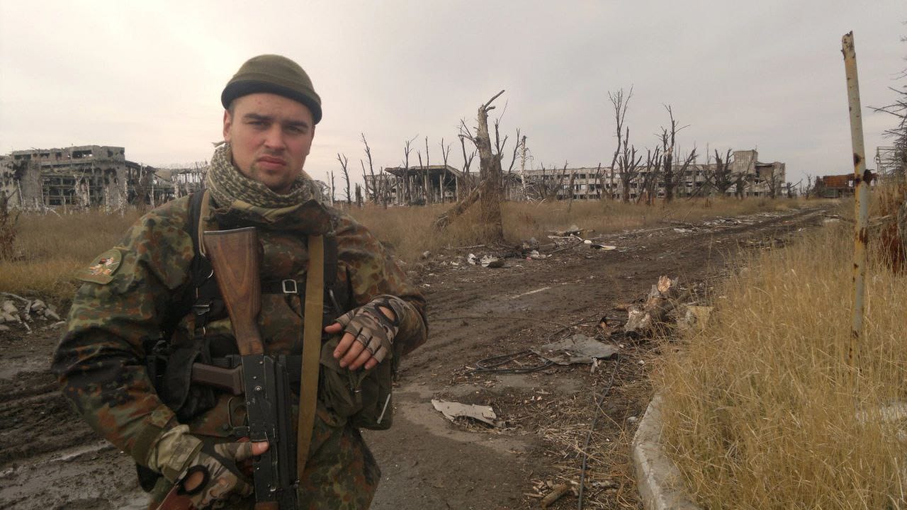 Гузенко у донецкого аэропорта, 2015 год