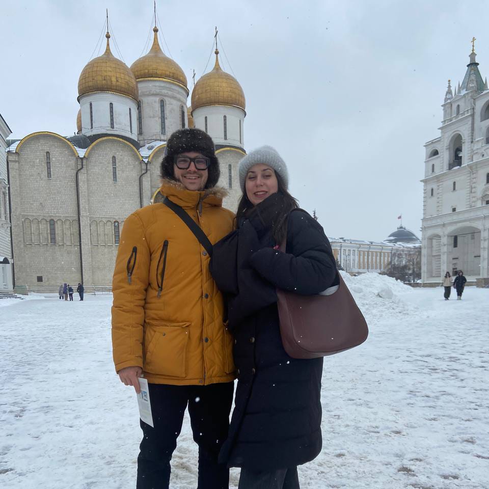 Джорджио и Алина в московском Кремле
