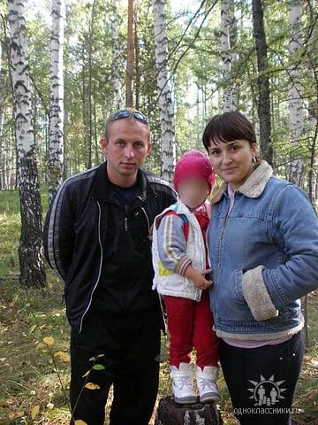 Александра Кошимбетова с мужем и дочерью