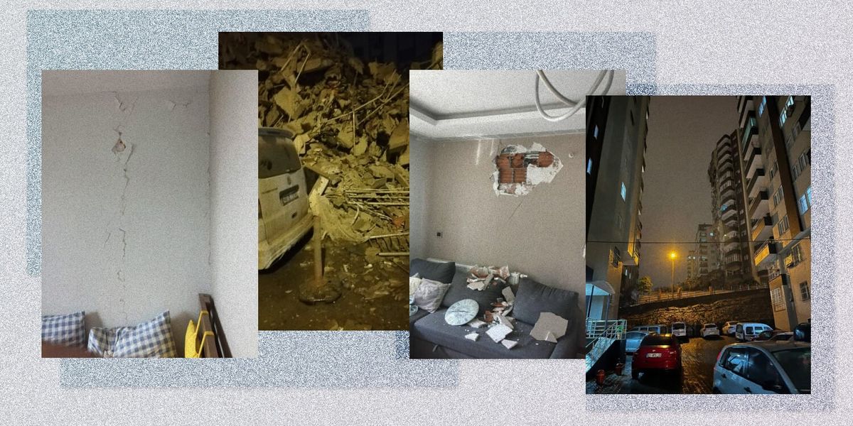 Коллаж: фотографии из квартиры героини, которую уничтожило землетрясение