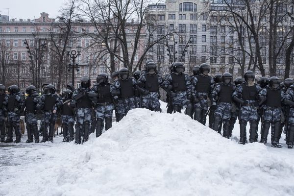 Полицейские на митинге