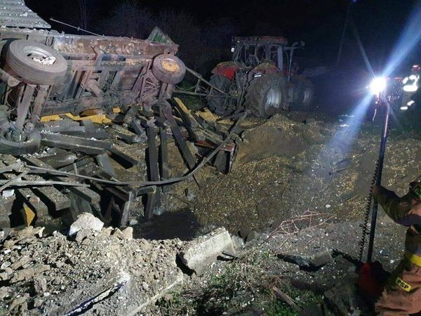 Воронка от ракеты в Польше, стране-участнице НАТО