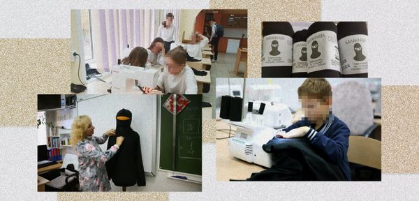 Школьники собирают носилки и вяжут балаклавы на уроках