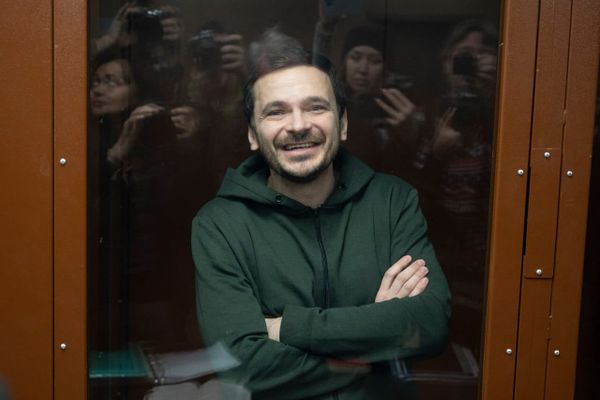 приговор Илье Яшину, Илья Яшин улыбается в суде