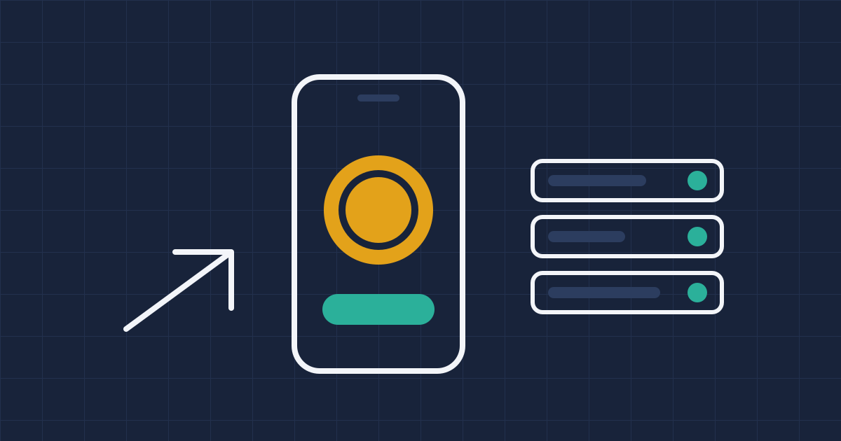 A phone showing a gold coin and a buy button, next to a list of exchanges