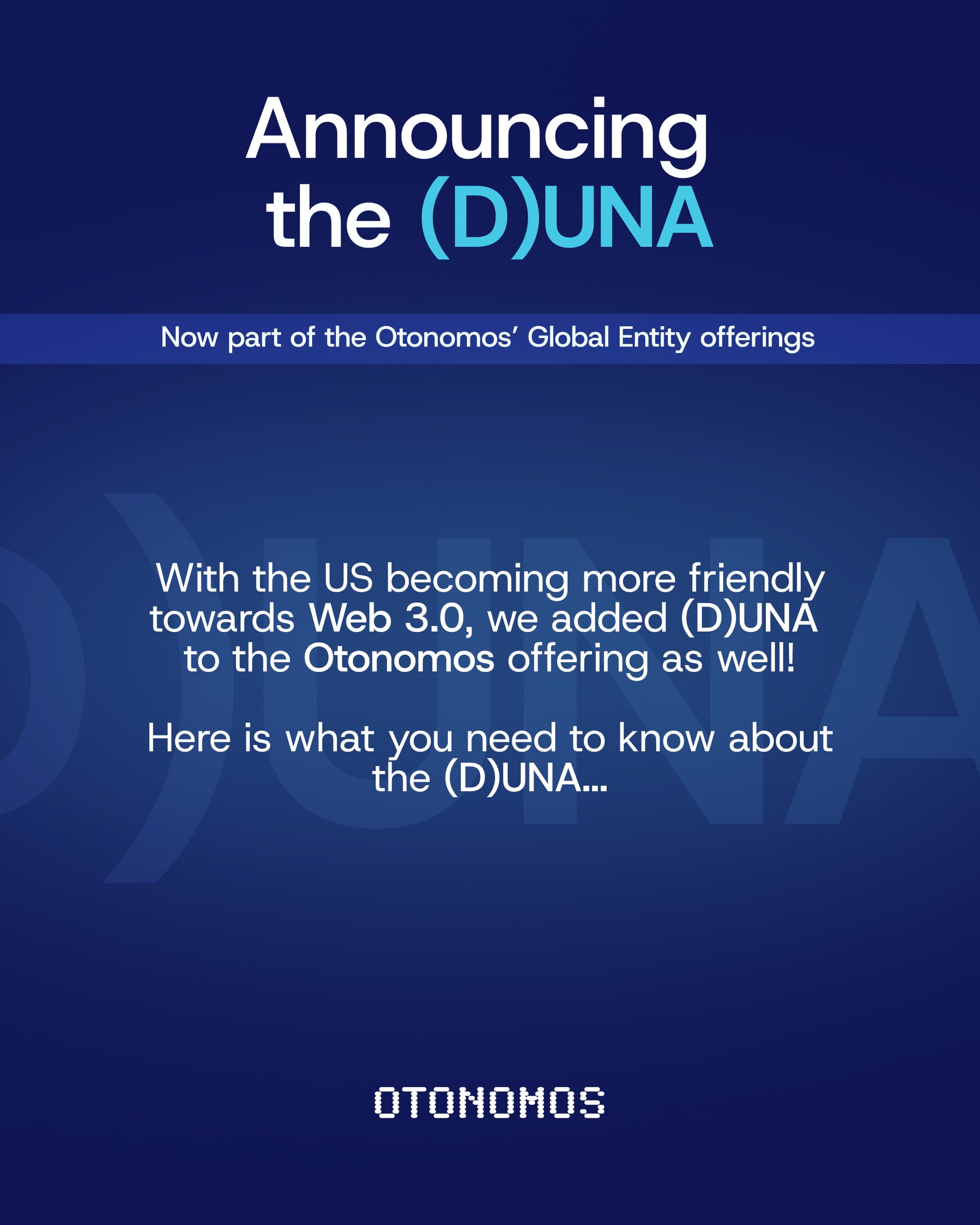 Announcing the (D)UNA,  a new option for DAOs in the US.