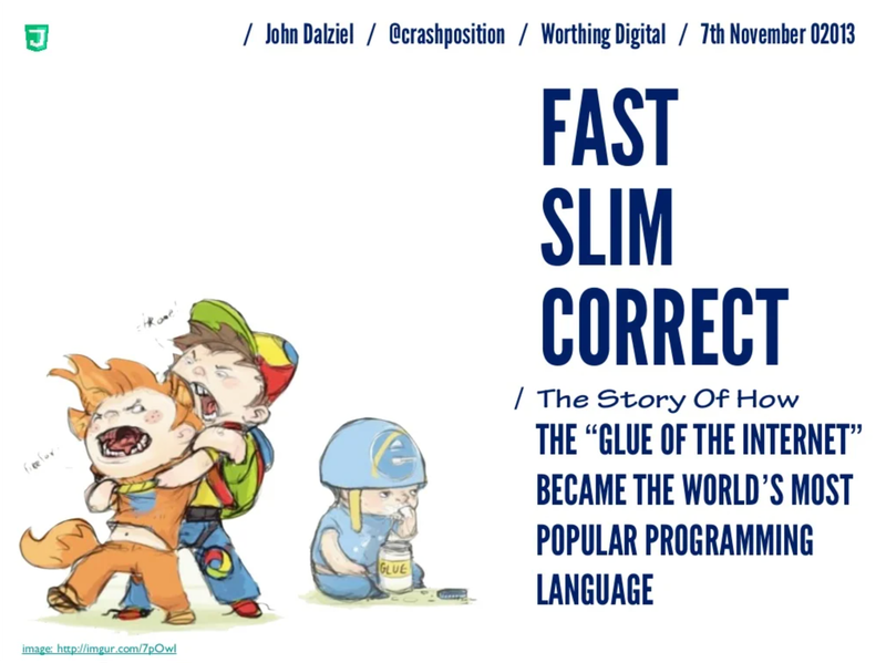 Fast Slim Correct: The Evolution of JavaScript