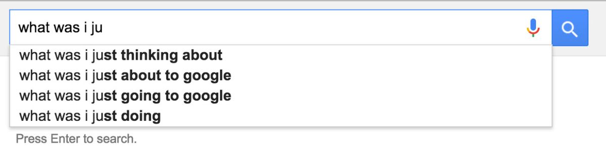 What Was I Just About to Google