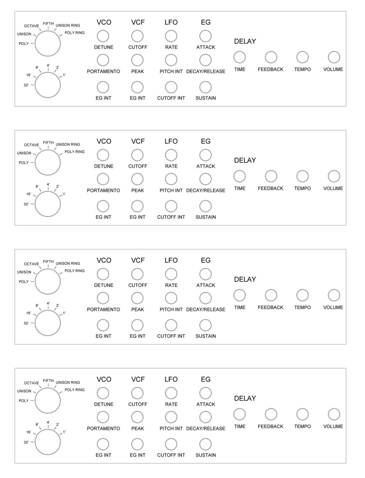 Korg Volca Keys Template