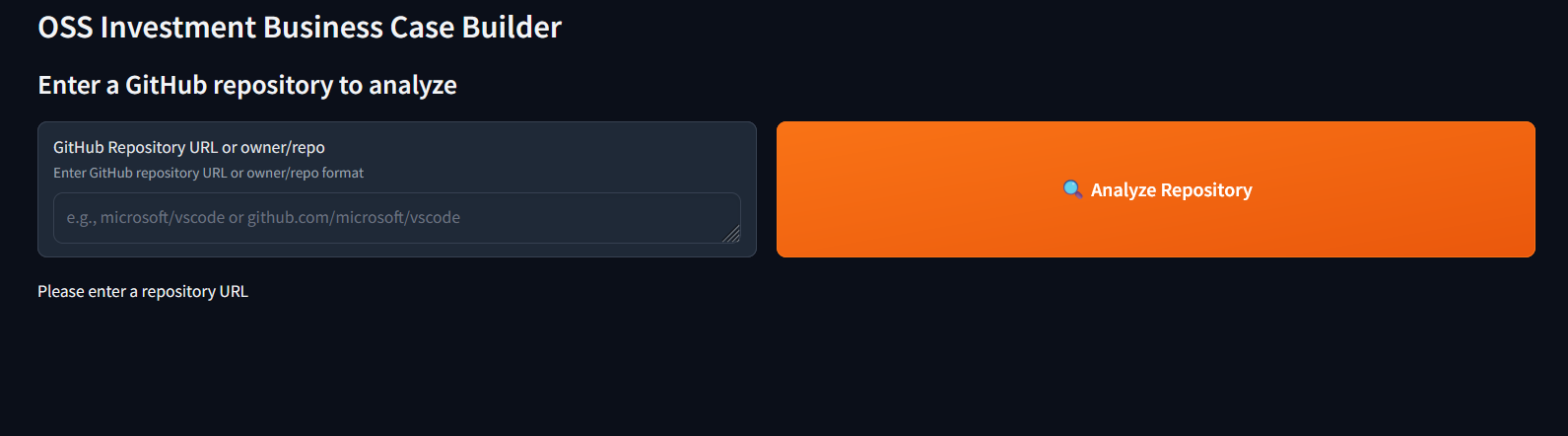 Gradio App showing only one label and one button 'analyze repository'