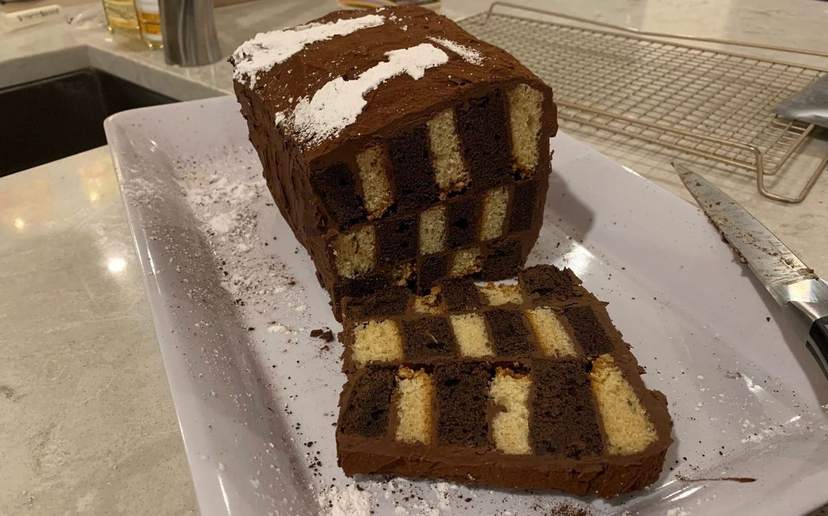 Chocolate Chessboard Cake from The Official Netflix Cookbook (The Queen's Gambit)