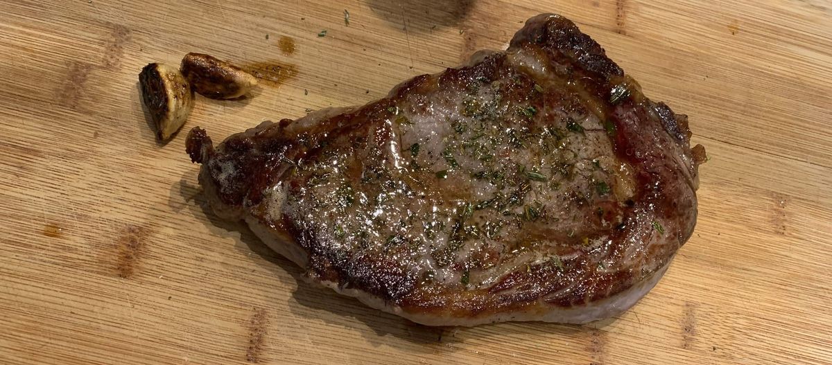 T-Rex Rib Eye from the Tomb Raider Cookbook