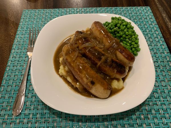 Bangers and Mash from the Tomb Raider Cookbook