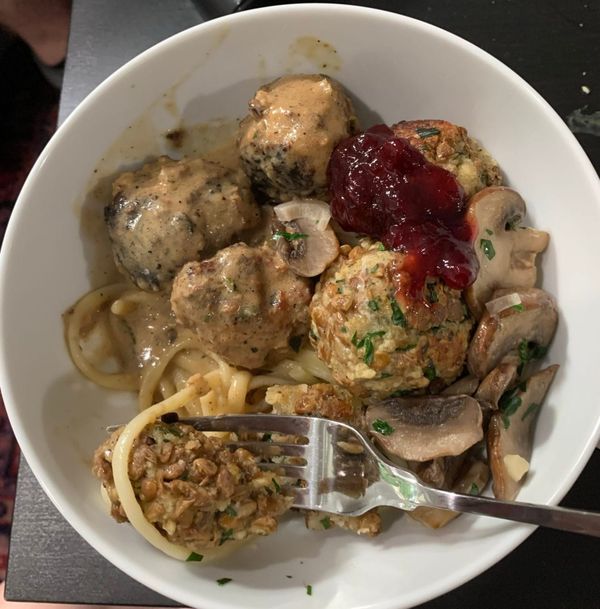 Vegan Swedish "Meatballs" with Spaghetti from The Official Netflix Cookbook (Young Royals)
