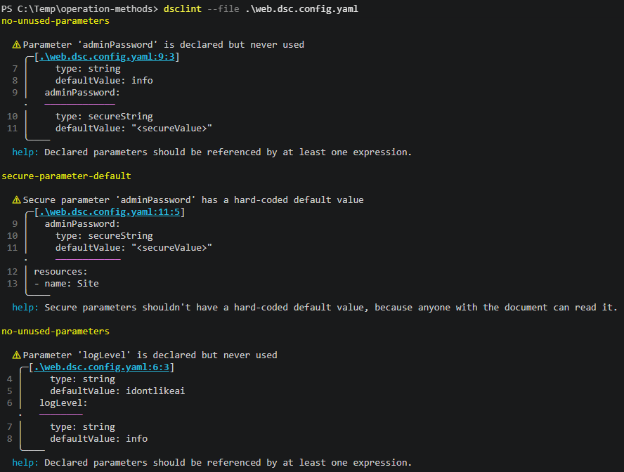 Figure 1: Running against configuration document