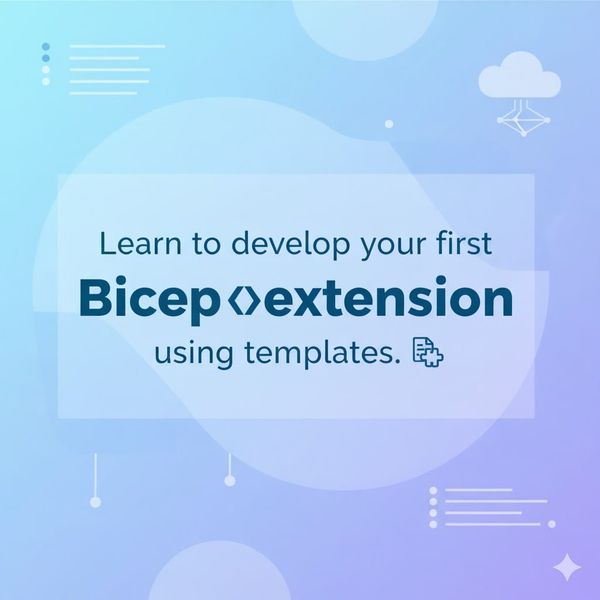 How to easily developer your first Bicep Local Deploy extension with Bicep.LocalDeploy.Templates