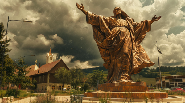 Znamení z nebes? Do kříže udeřil blesk. Dvakrát!