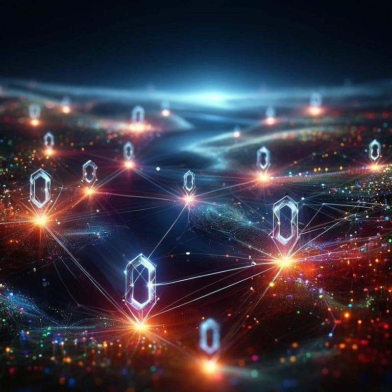digitally created background with interconnected links