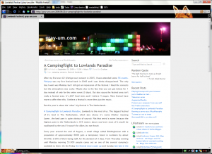 My current Mozilla Firefox theme Burning Fox