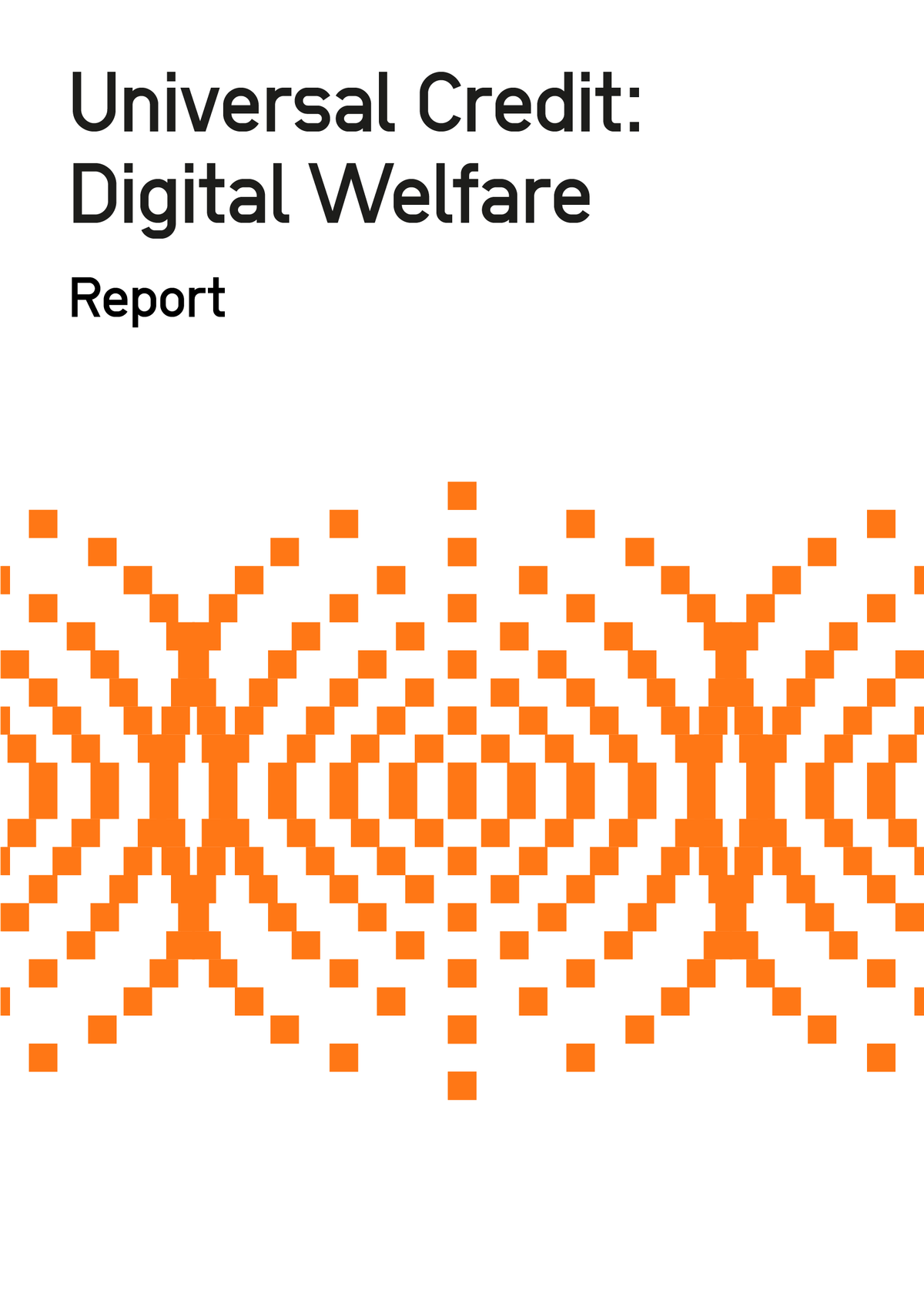 Universal Credit: digital welfare