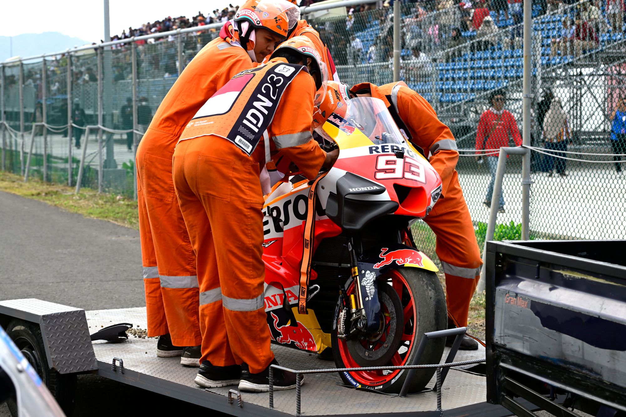crashed Honda RC213V