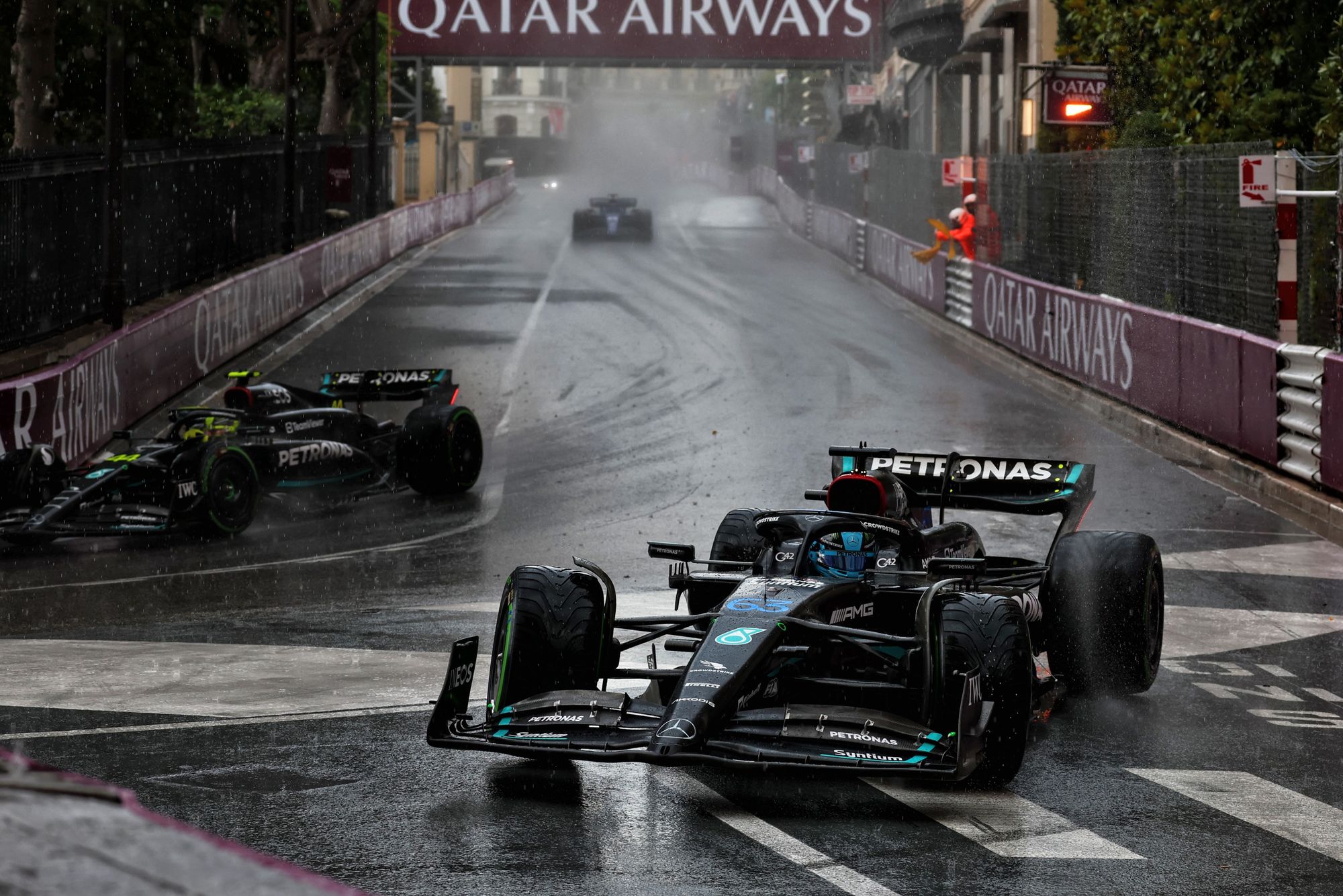 George Russell and Lewis Hamilton, Mercedes, F1