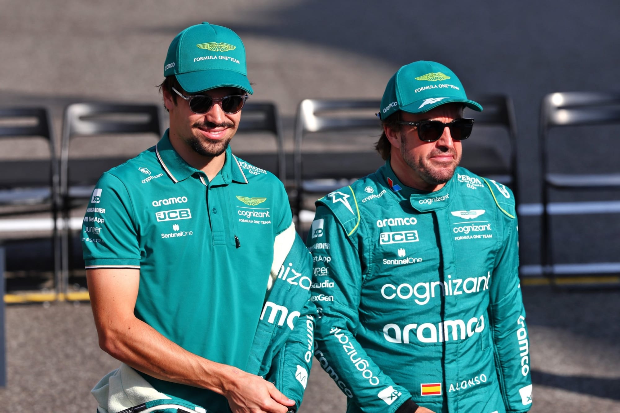 Lance Stroll and Fernando Alonso, Aston Martin, F1