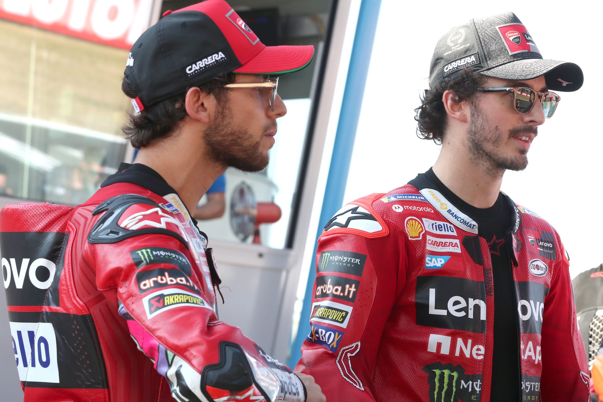 Enea Bastianini and Pecco Bagnaia, Ducati, MotoGP