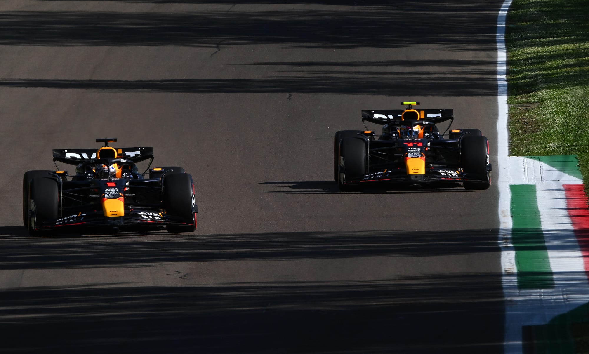Max Verstappen and Sergio Perez, Red Bull, F1, Imola