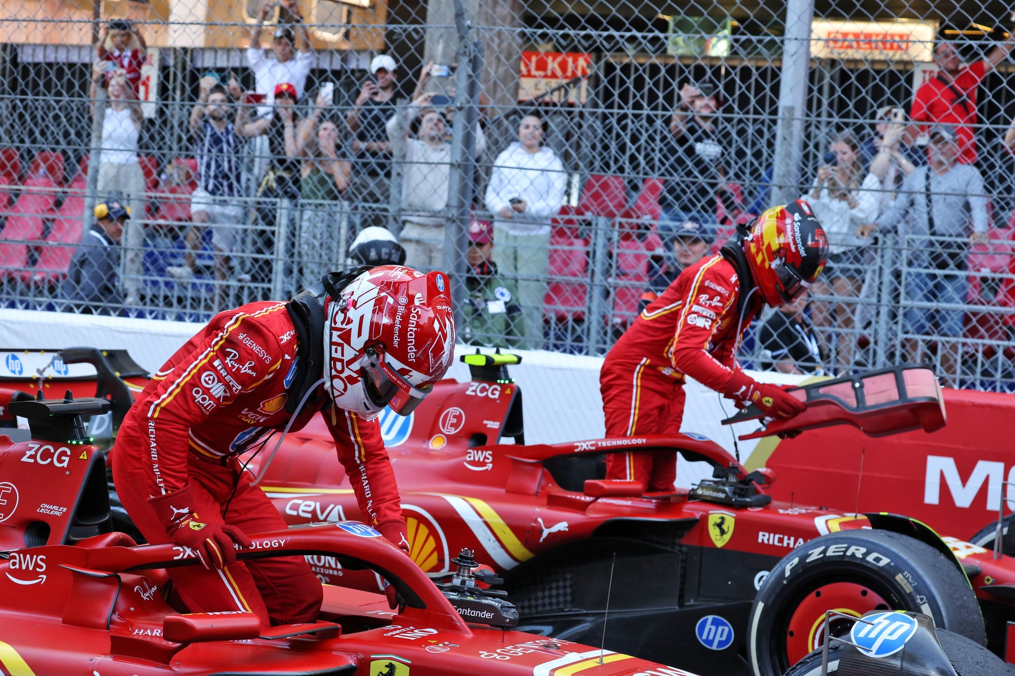 Charles Leclerc and Carlos Sainz, Ferrari, F1