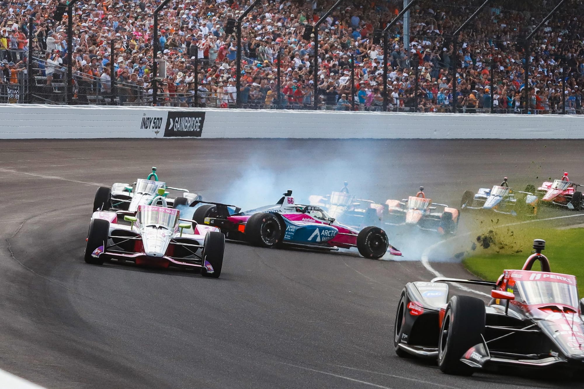 Tom Blomqvist crashes, Meyer Shank, Indy 500