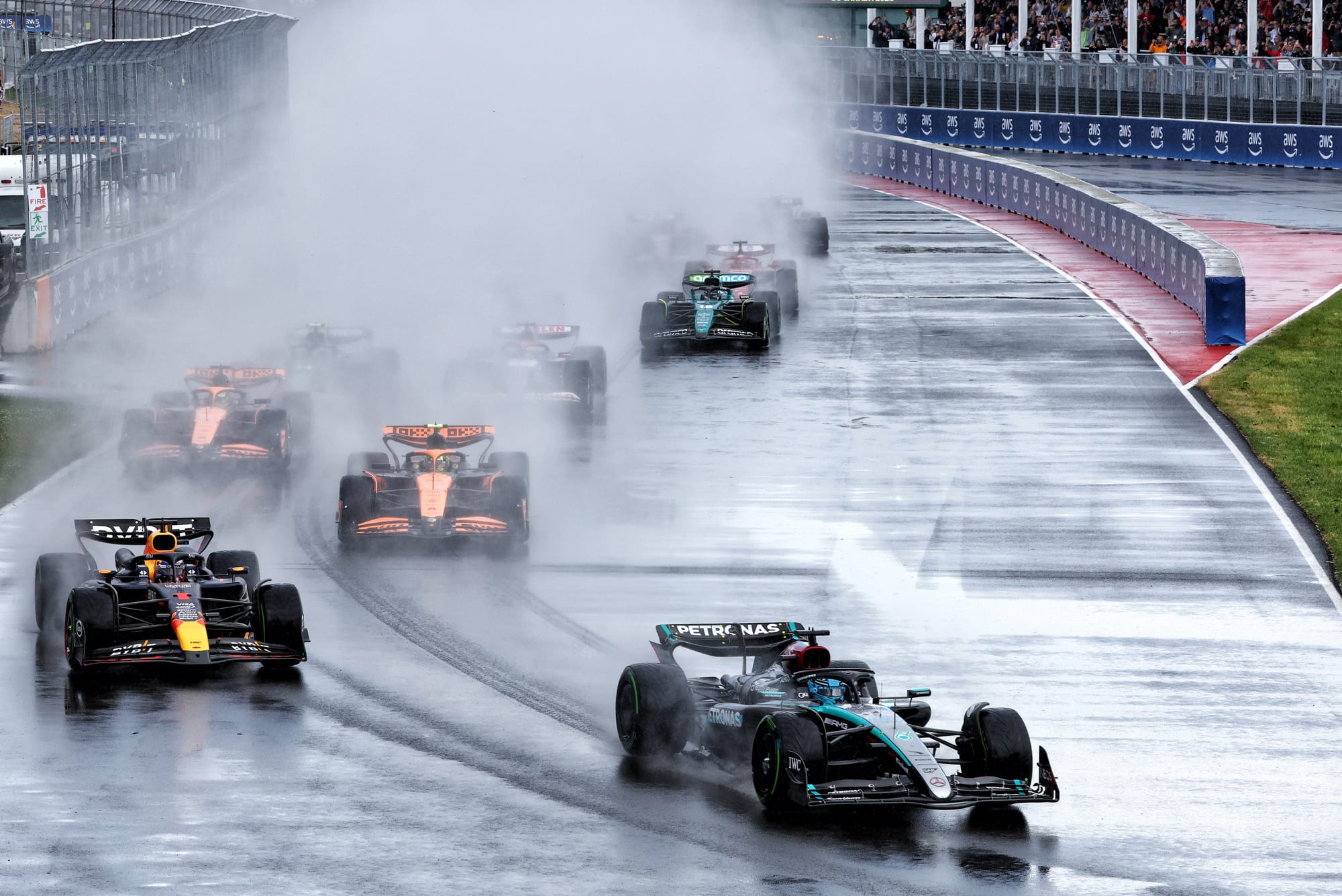 George Russell Mercedes leads Canadian Grand Prix 2024