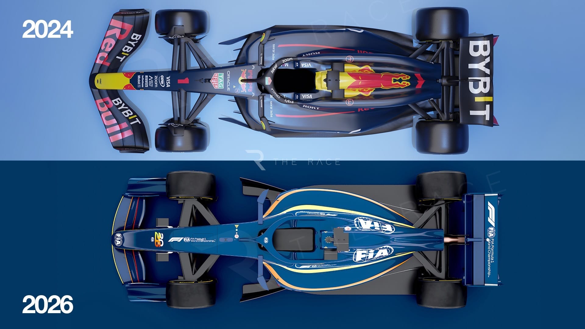 F1 2024 and 2026 cars comparison