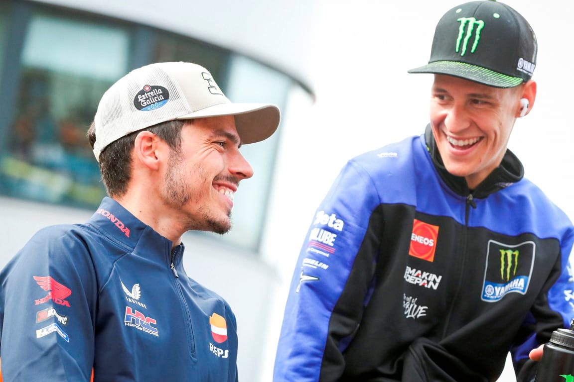 Joan Mir, Honda, and Fabio Quartararo, Yamaha, MotoGP