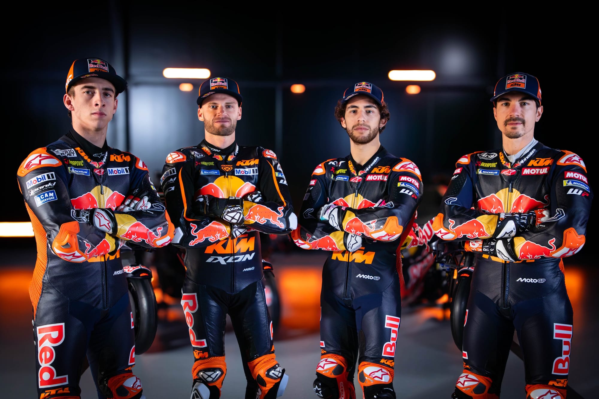 Pedro Acosta, Brad Binder, Enea Bastianini and Maverick Vinales