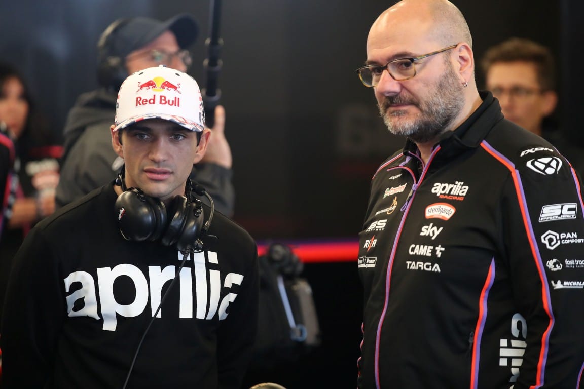 Jorge Martin and Fabiano Sterlacchini, Aprilia, MotoGP