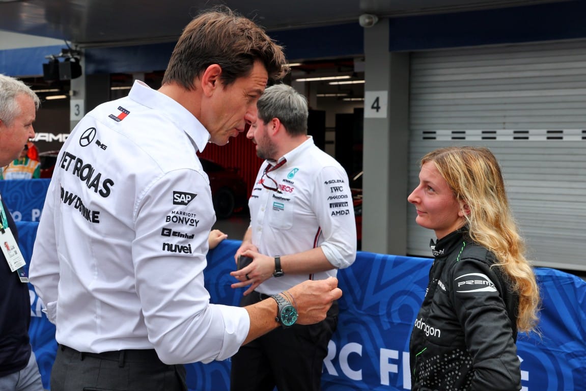 Toto Wolff and Doriane Pin, Mercedes