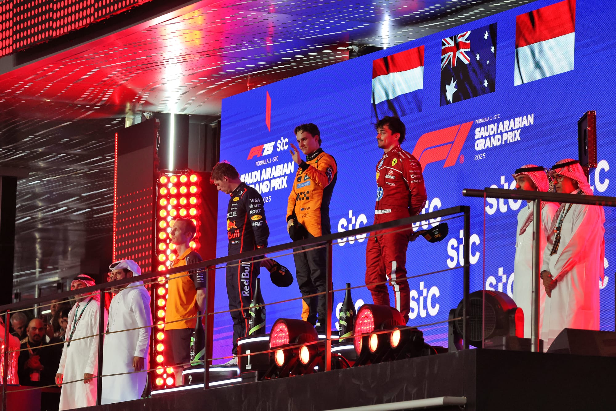 Saudi Arabian Grand Prix podium 2025