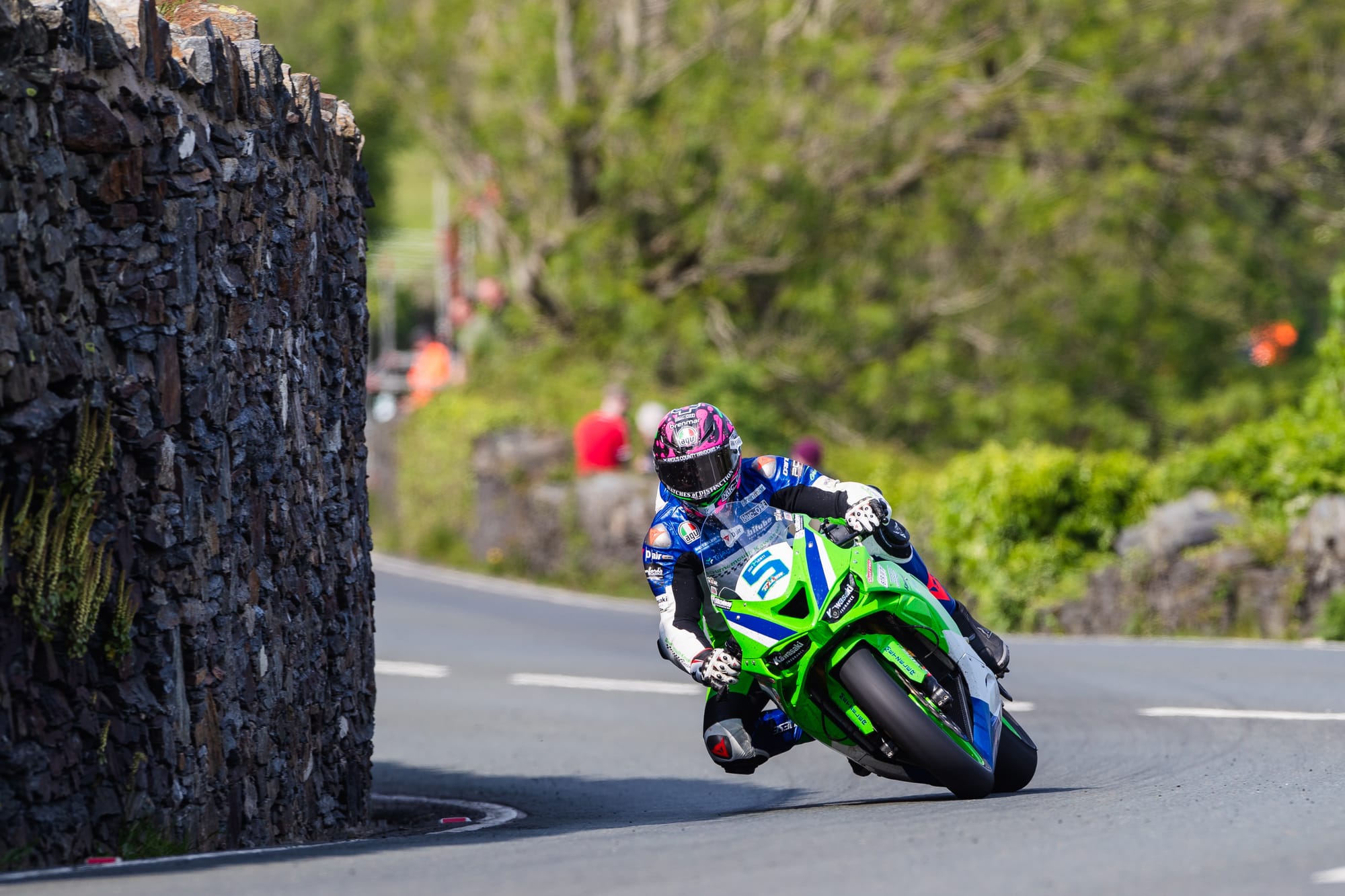 James Hillier racing in the Supersport class at the TT