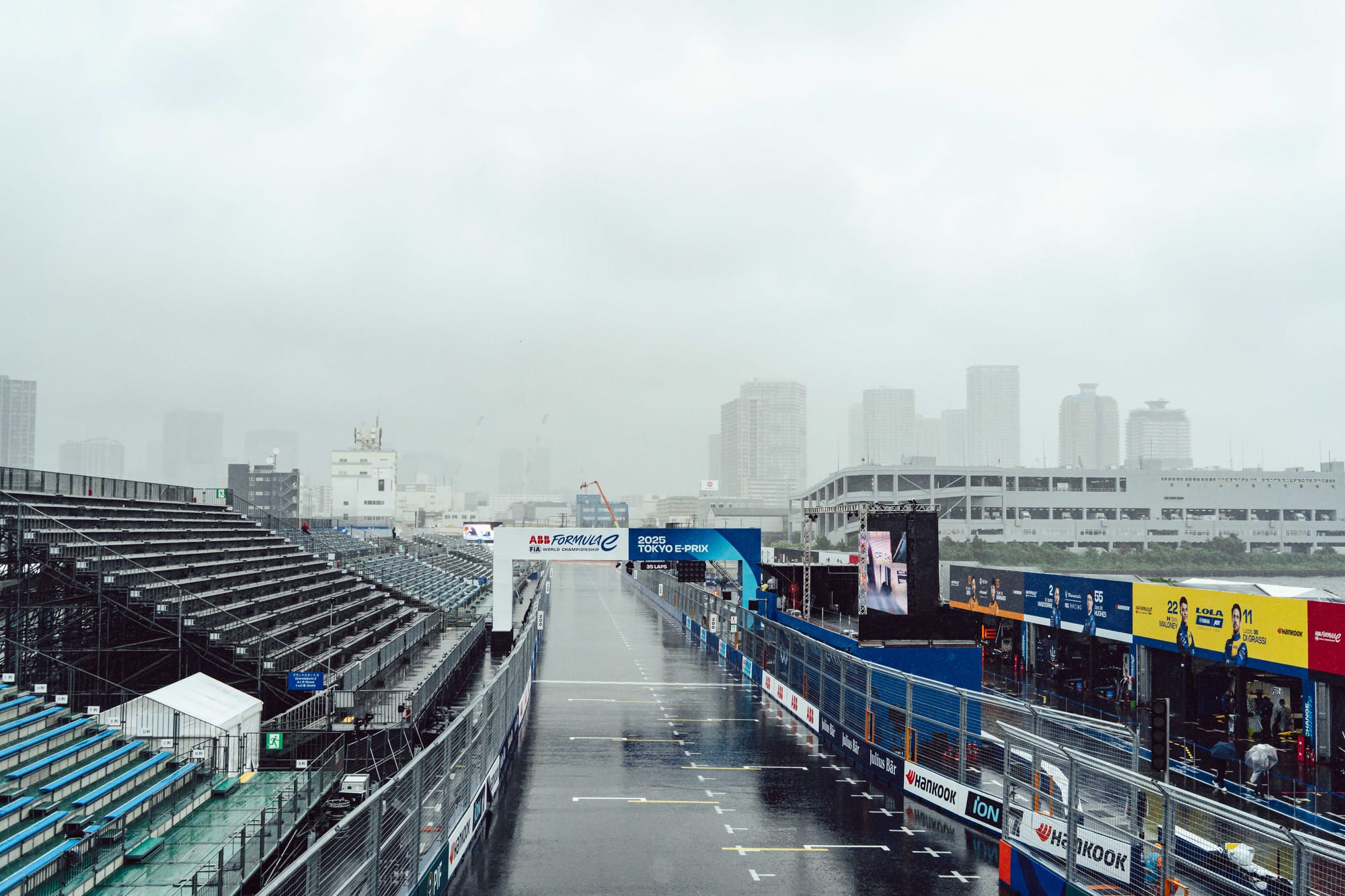 Tokyo Formula E rain delay 2025