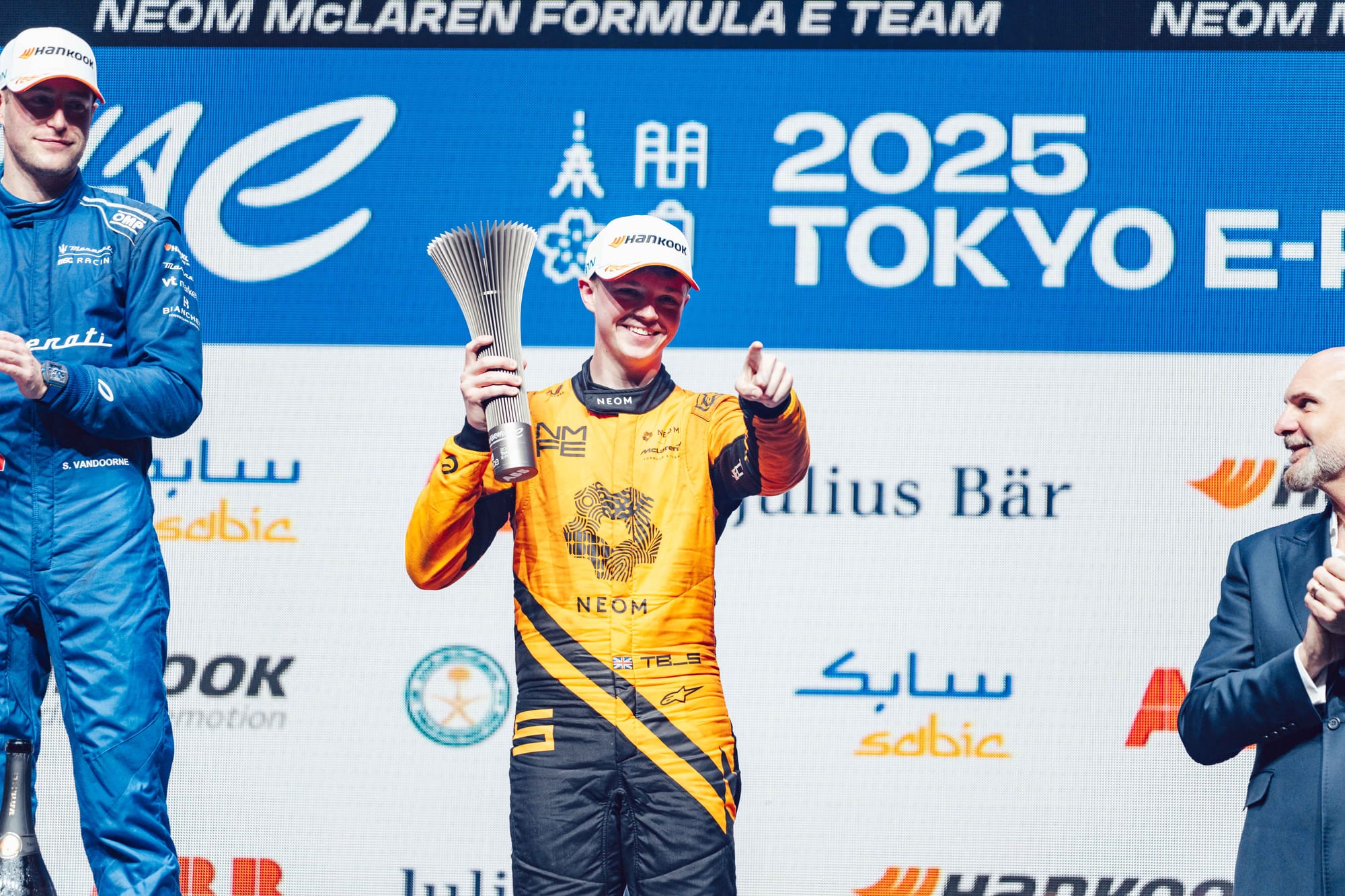 Taylor Barnard Tokyo Formula E podium 2025