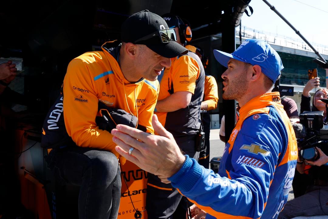 Tony Kanaan and Kyle Larson, McLaren, IndyCar