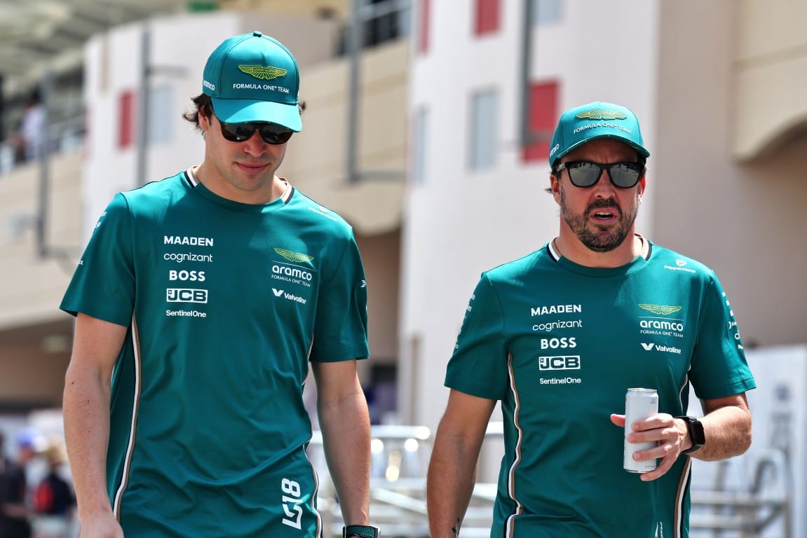 Lance Stroll and Fernando Alonso, Aston Martin, F1
