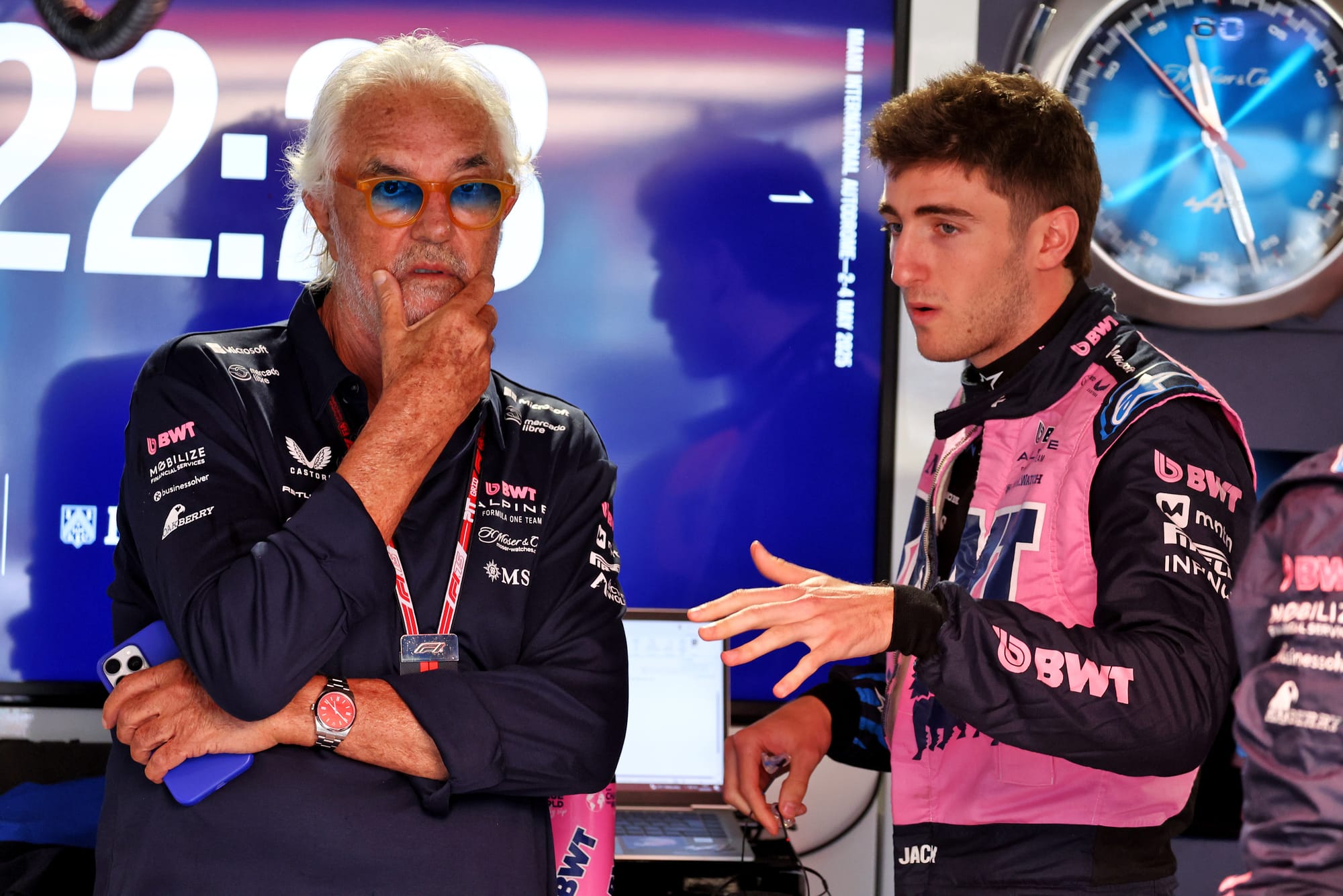 Flavio Briatore and Jack Doohan