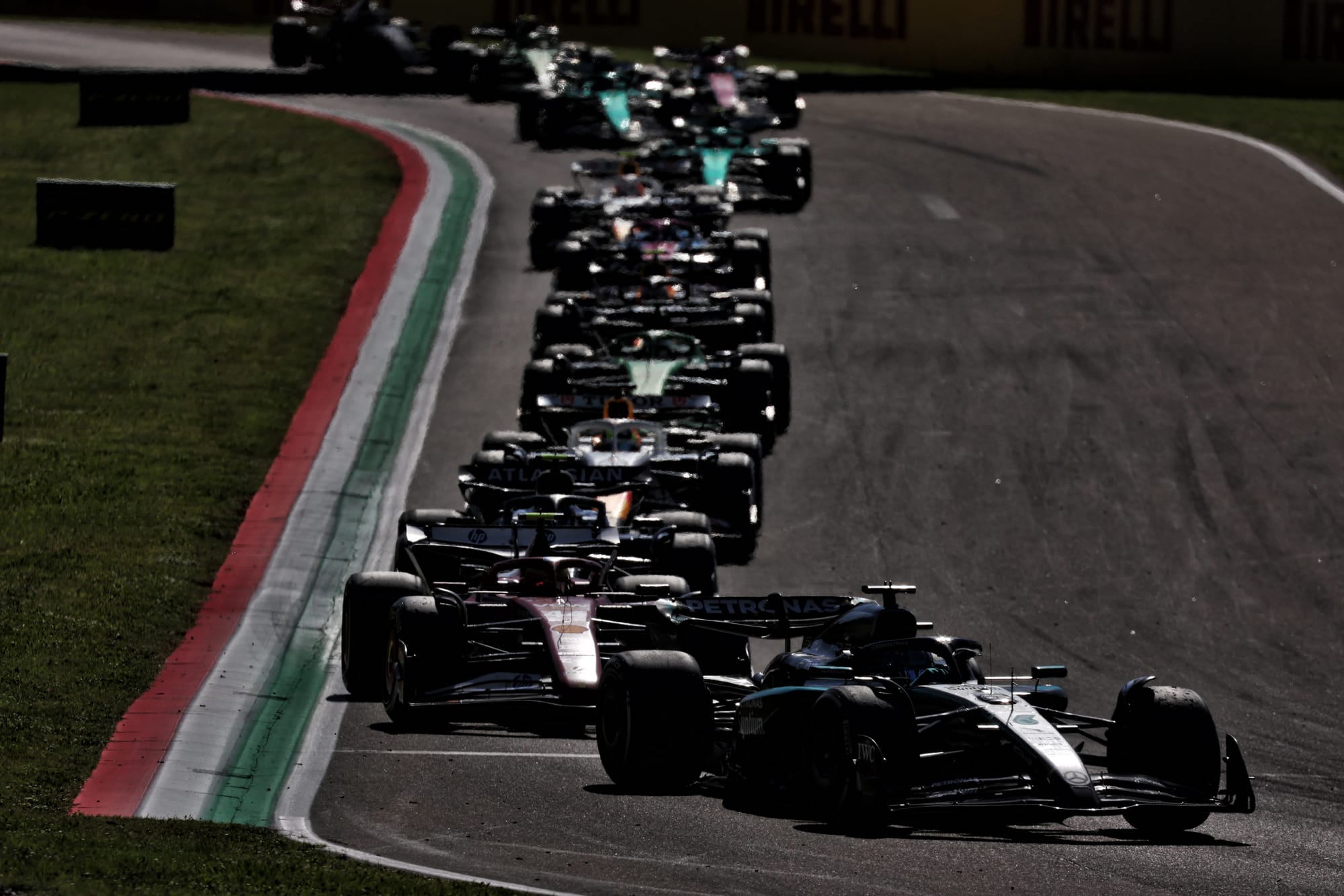 George Russell Mercedes Imola F1 2025