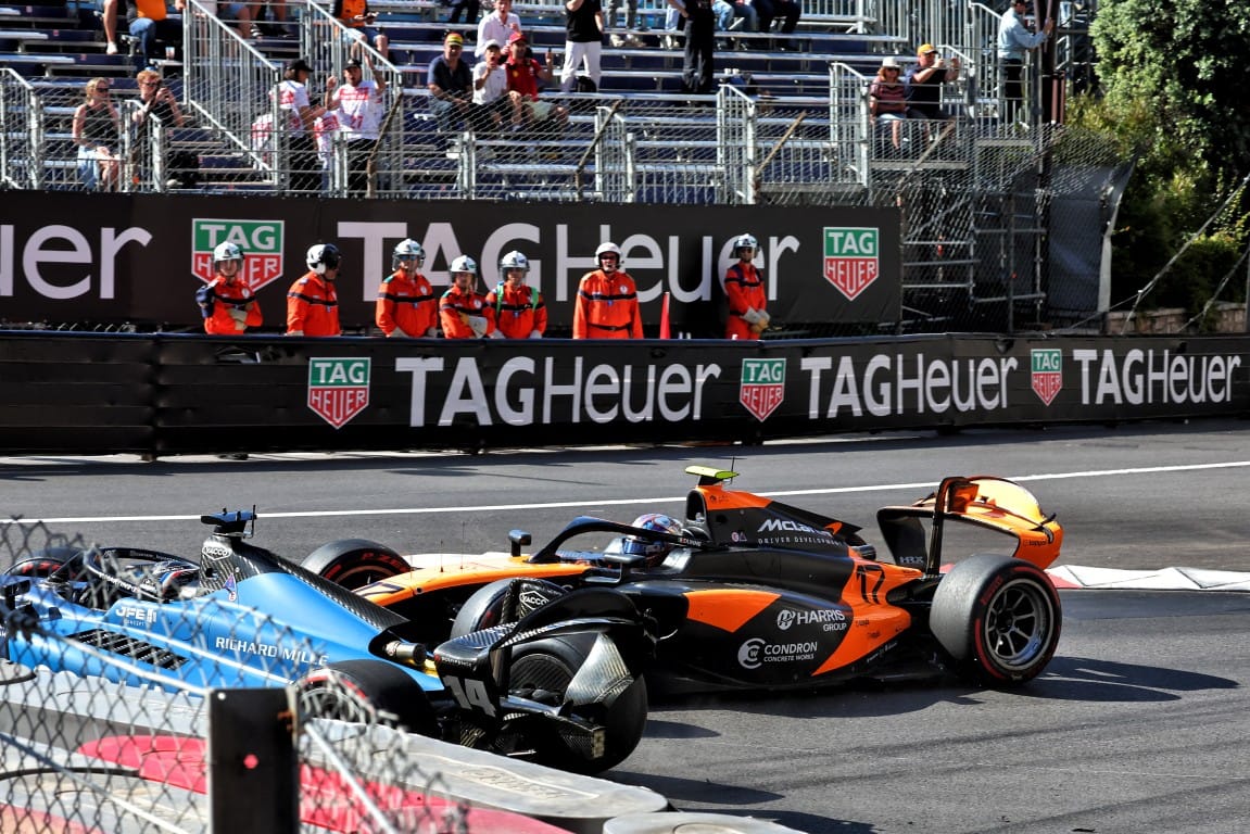 Monaco F2 start incident