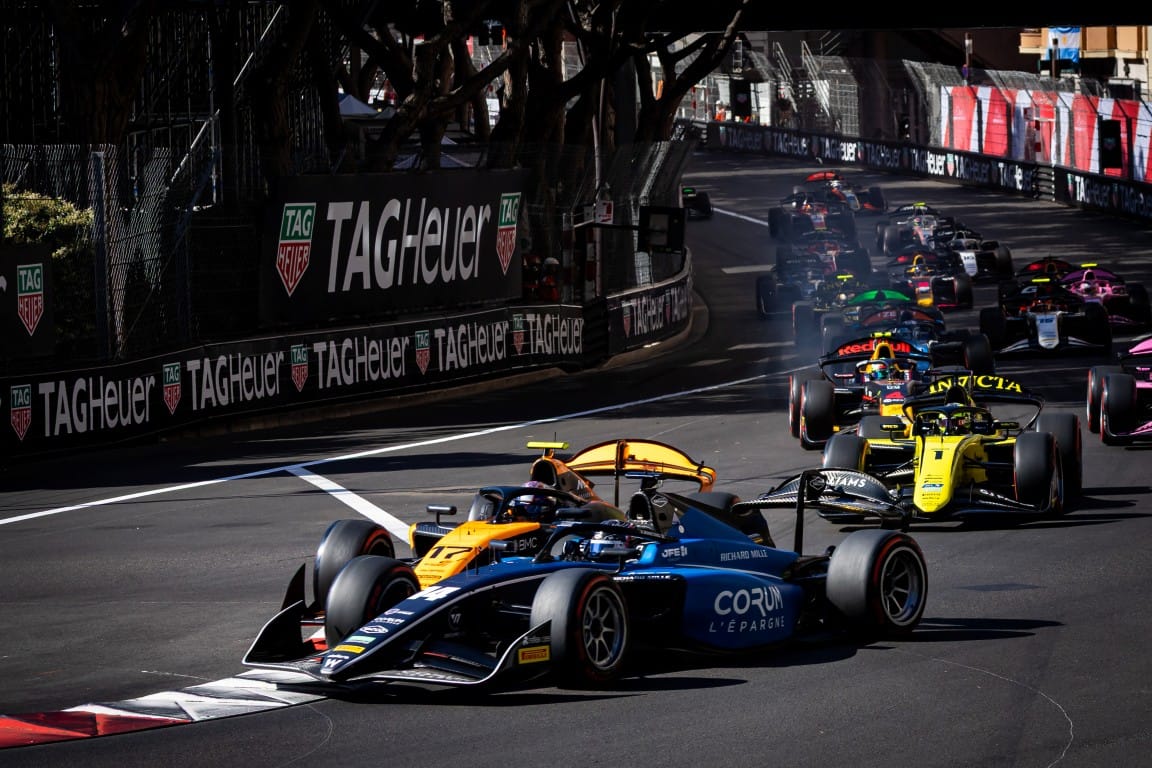 Monaco F2 start incident