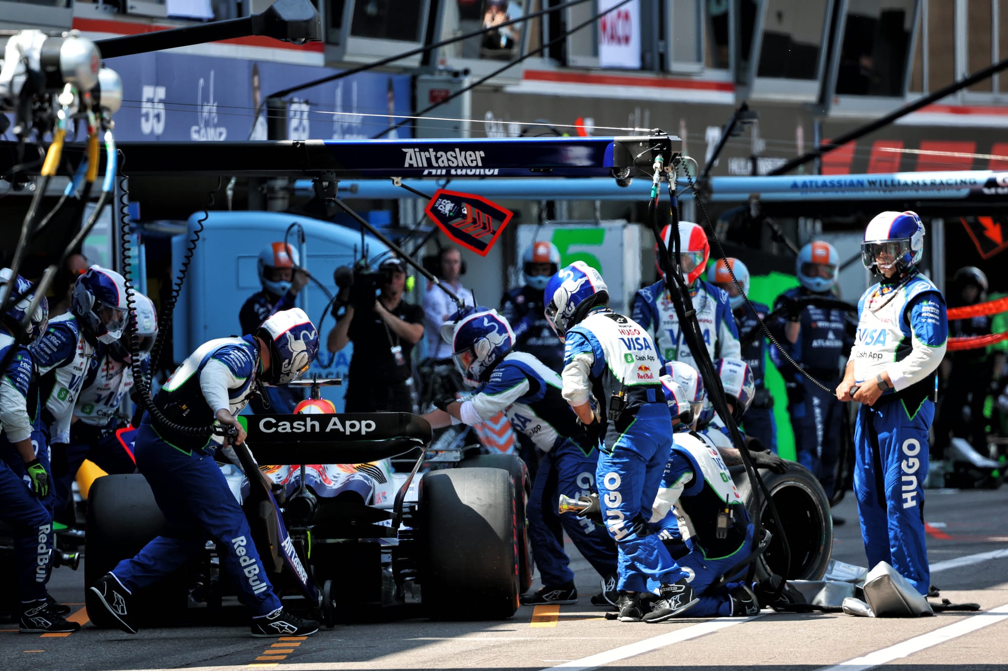 Isack Hadjar Racing Bulls pitstop Monaco Grand Prix 2025