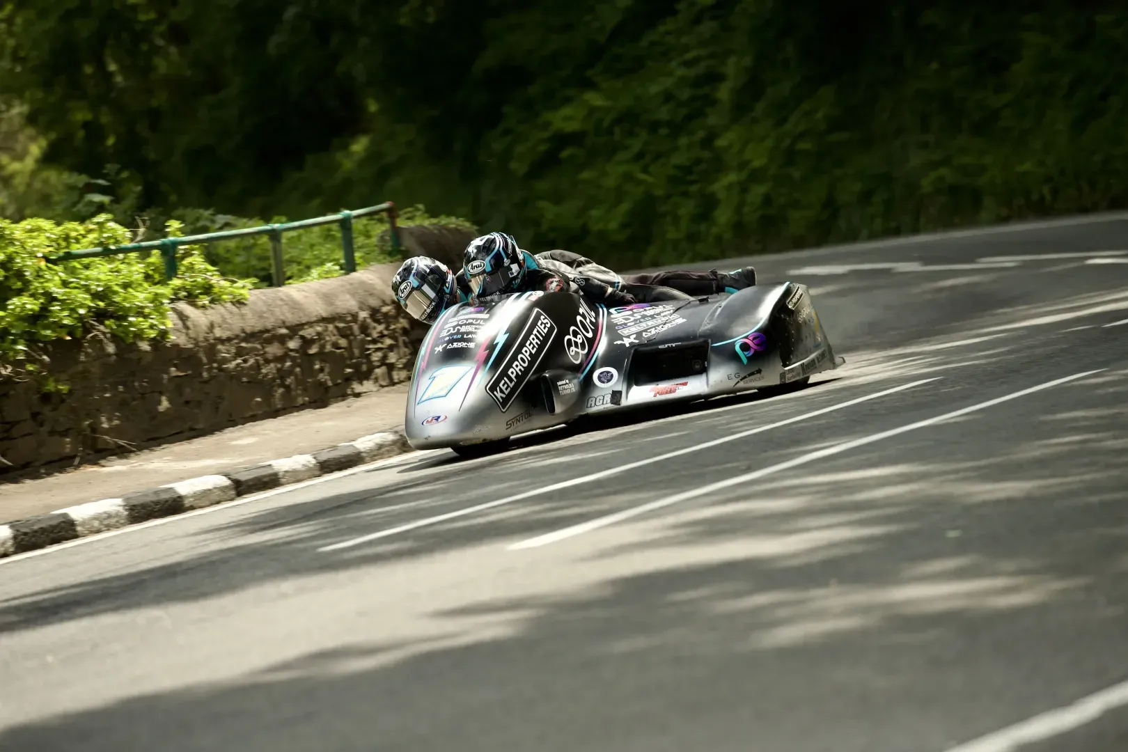 The Crowe brothers during the first Sidecar TT of 2025