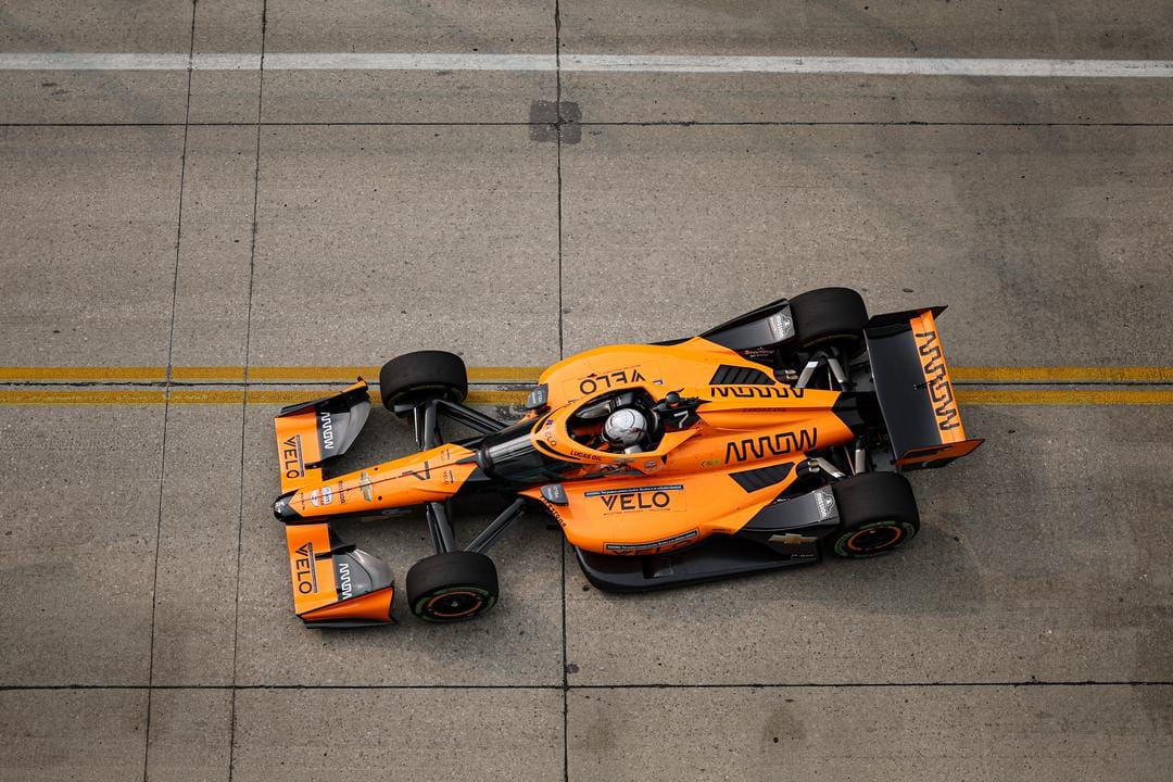 Christian Lungaard, McLaren, in IndyCar's 2025 Detroit race
